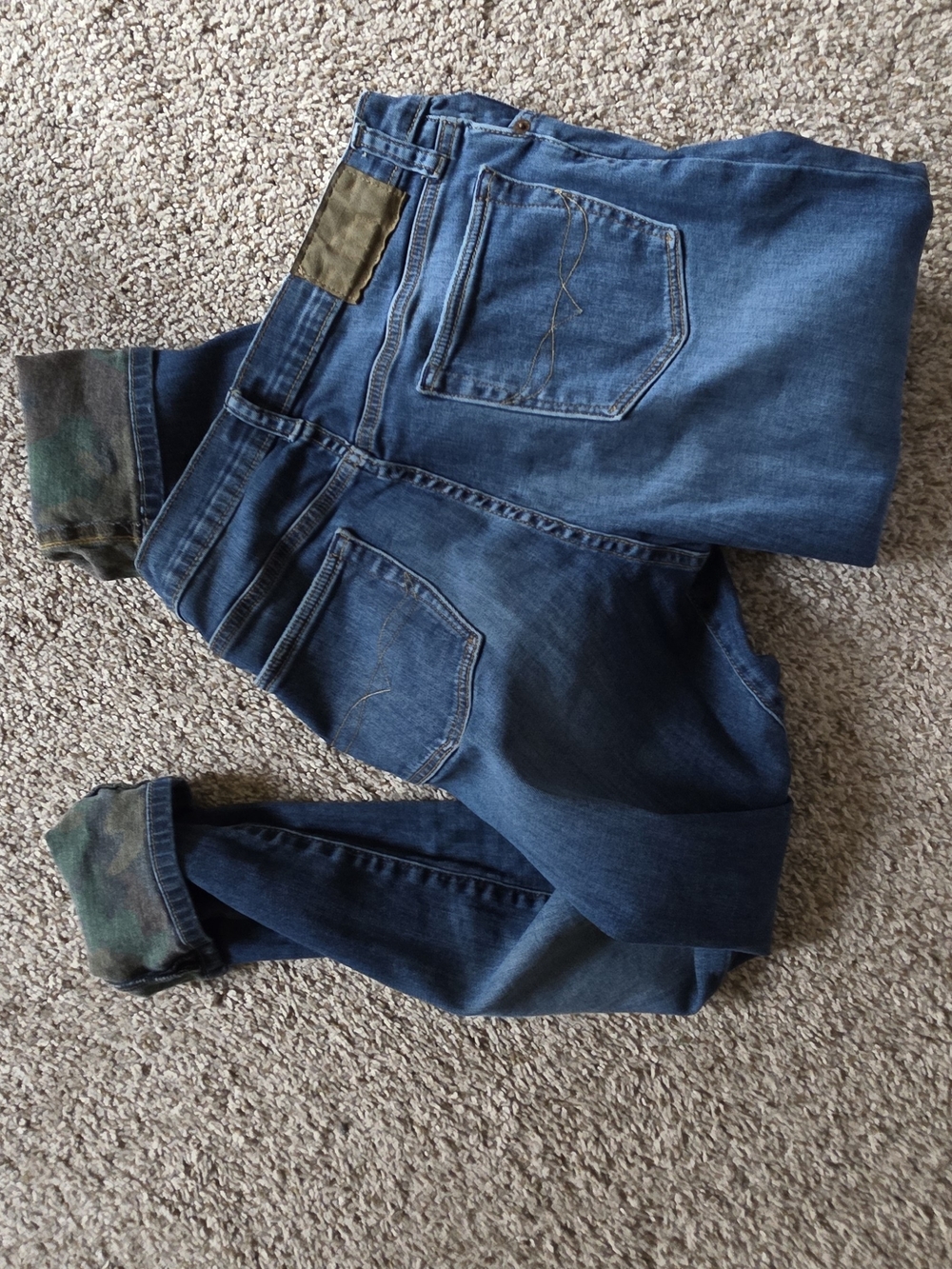 Polo by Ralph Lauren Blue Denim Jeans with Camo Cuff Detail